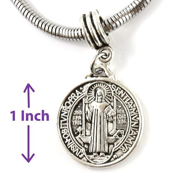 St Benedict Bracelet | Stainless Steel Snake Chain Bracelet - Picture 5 of 9